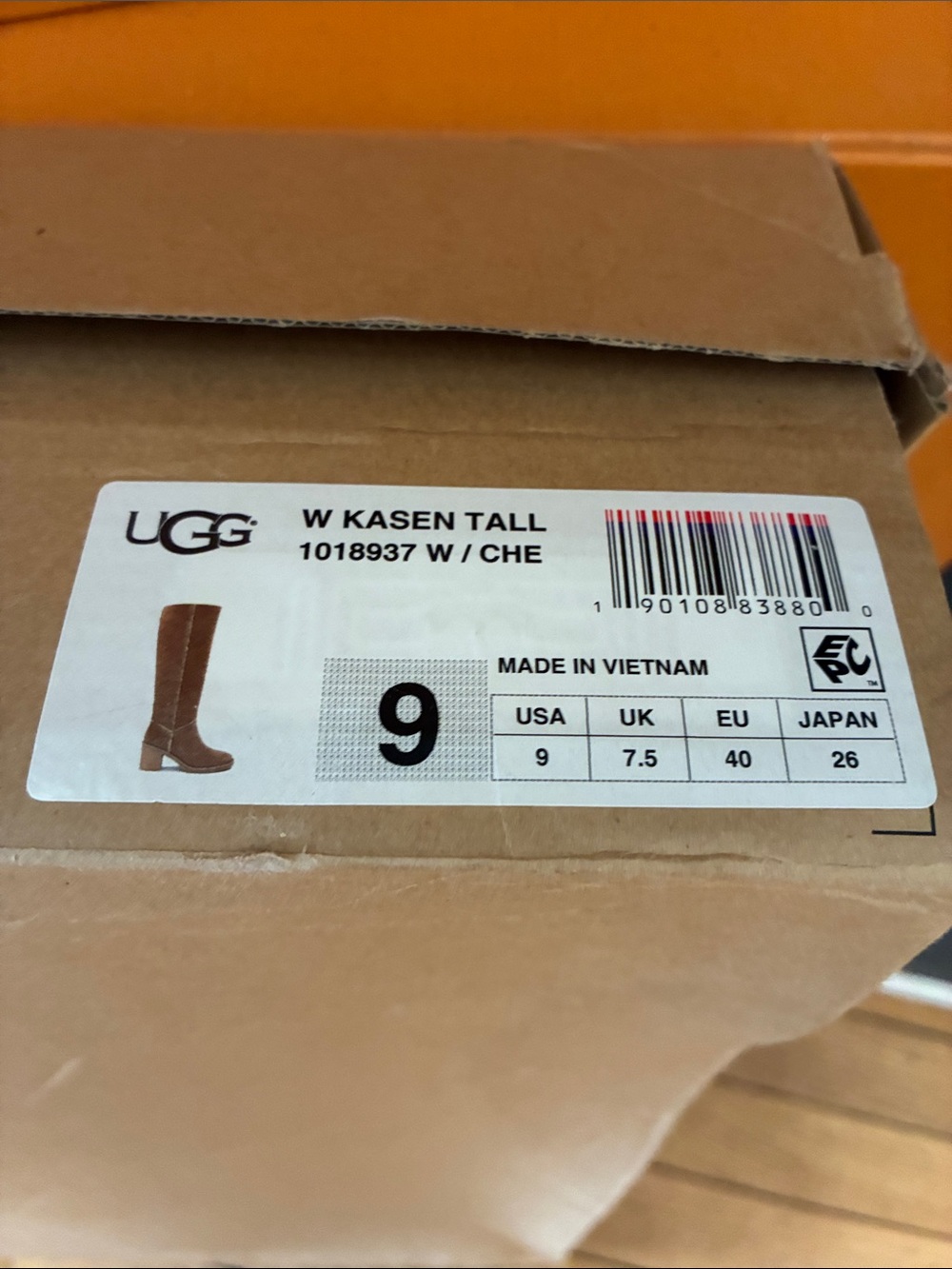 UGG Tall Suede Shearling-Lined Boots in Chestnut - Picture 9 of 12